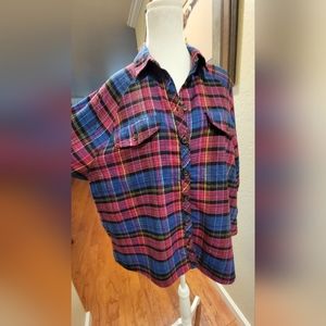 % Wild Fable Flannel Shirt/Jacket with Side Pockets - Size M (Oversized)